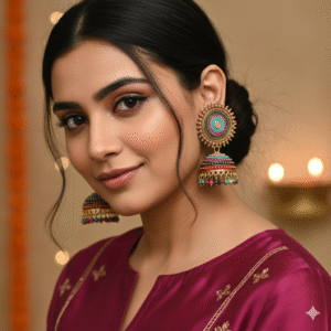 Trending Meenakari Jhumka Earrings: Multi-Color Oxidized Indian Ethnic Jewelry
